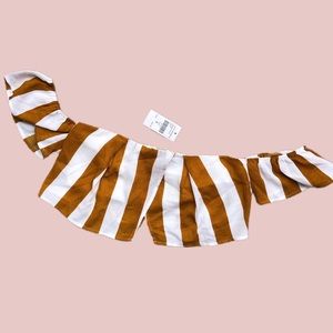 NWT Fashion Nova Striped Bardot Crop Top